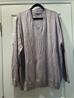 Woolx Men's V-Neck Sweater - Gray